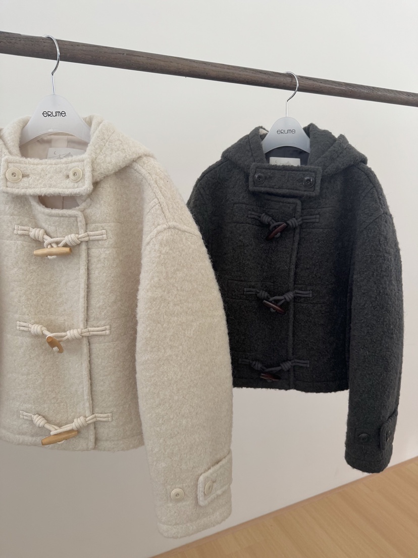 ERUME韓國代購㊣女士新品25秋冬人氣熱賣職業休閑真品短款大衣ERUME短款大衣