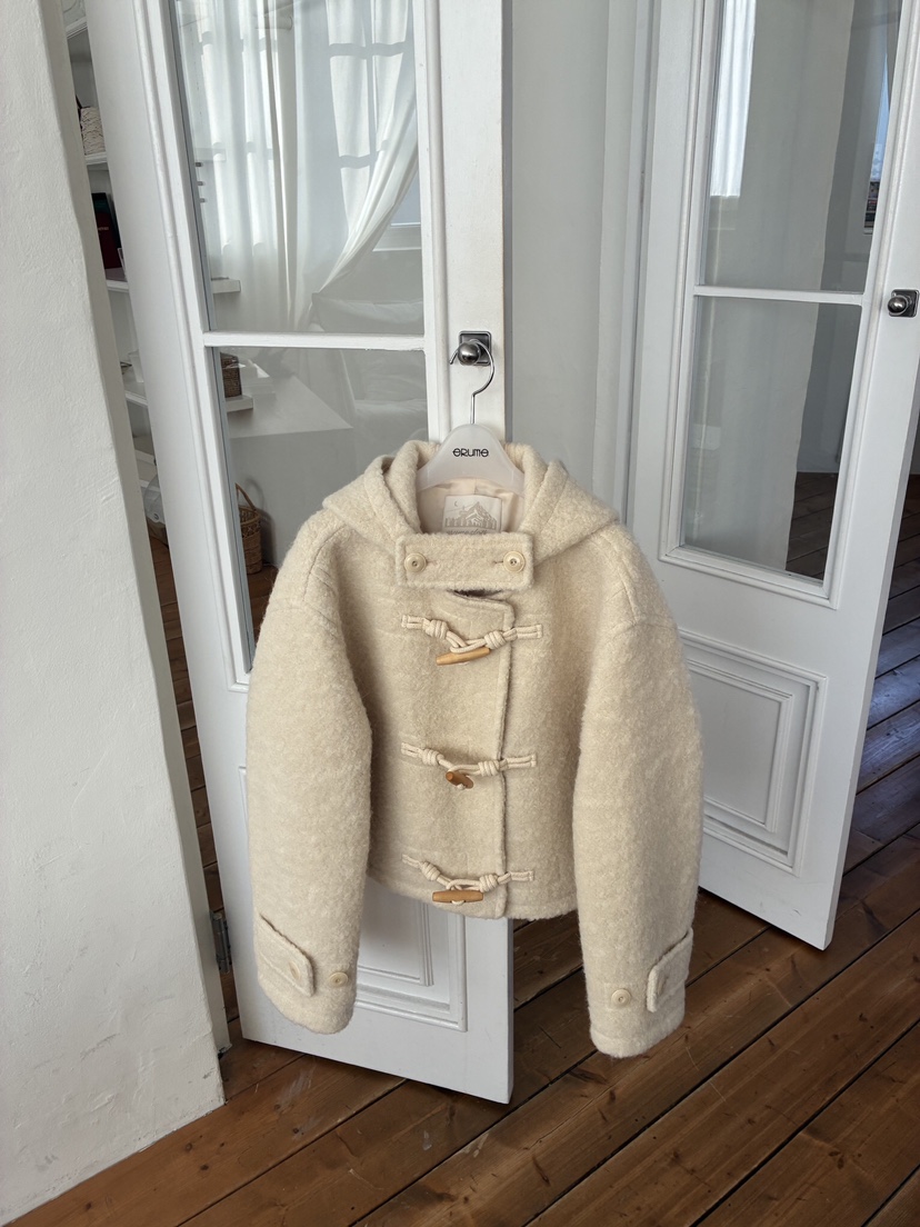 ERUME韓國代購㊣女士新品25秋冬人氣熱賣職業休閑真品短款大衣ERUME短款大衣