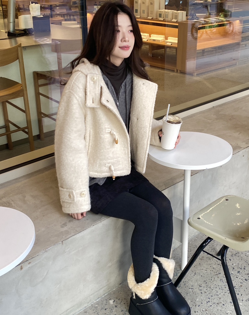 ERUME韓國代購㊣女士新品25秋冬人氣熱賣職業休閑真品短款大衣ERUME短款大衣