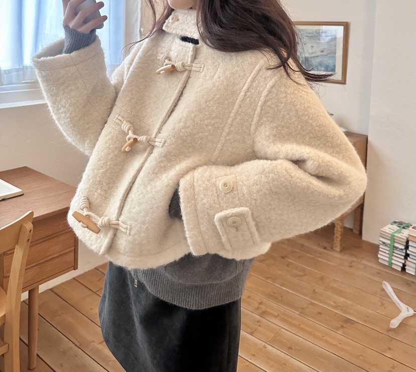 ERUME韓國代購㊣女士新品25秋冬人氣熱賣職業休閑真品短款大衣ERUME短款大衣