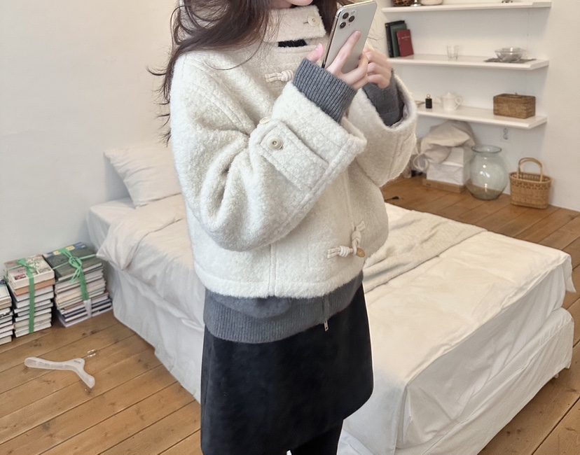 ERUME韓國代購㊣女士新品25秋冬人氣熱賣職業休閑真品短款大衣ERUME短款大衣