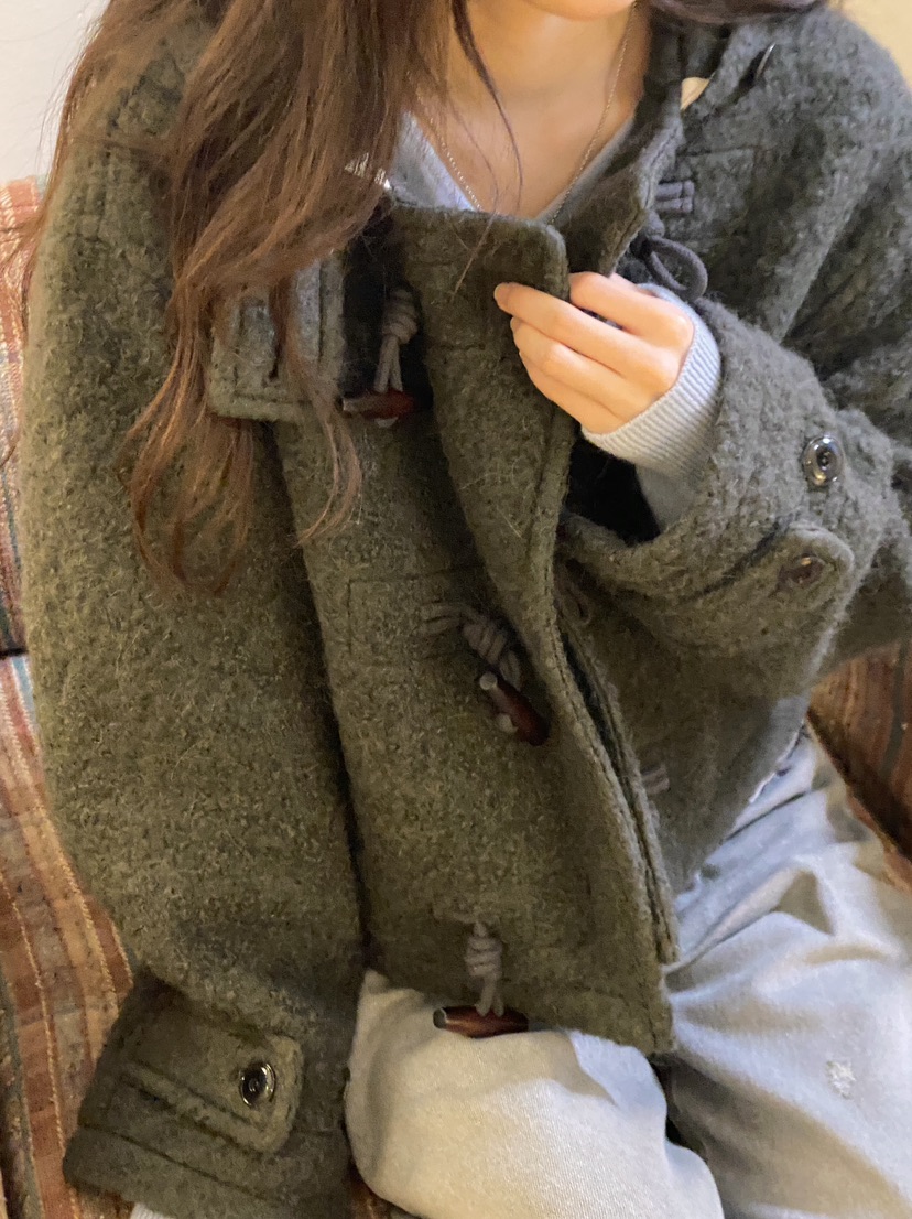 ERUME韓國代購㊣女士新品25秋冬人氣熱賣職業休閑真品短款大衣ERUME短款大衣