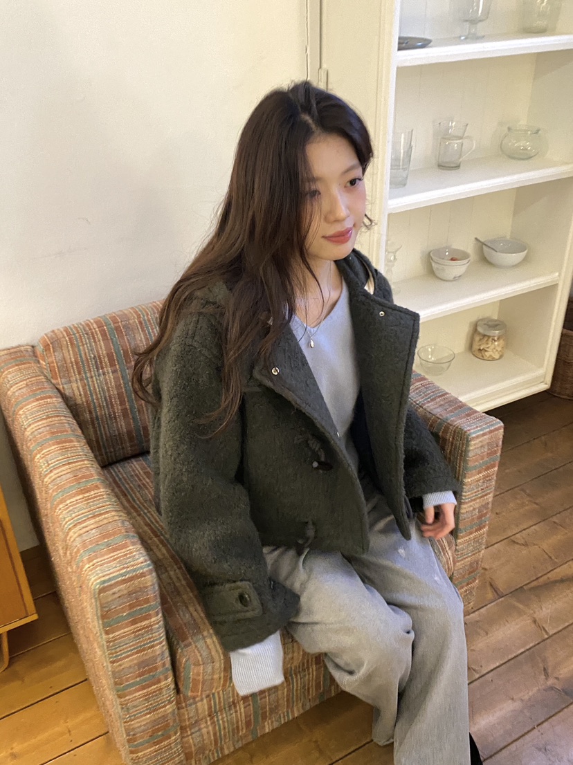 ERUME韓國代購㊣女士新品25秋冬人氣熱賣職業休閑真品短款大衣ERUME短款大衣