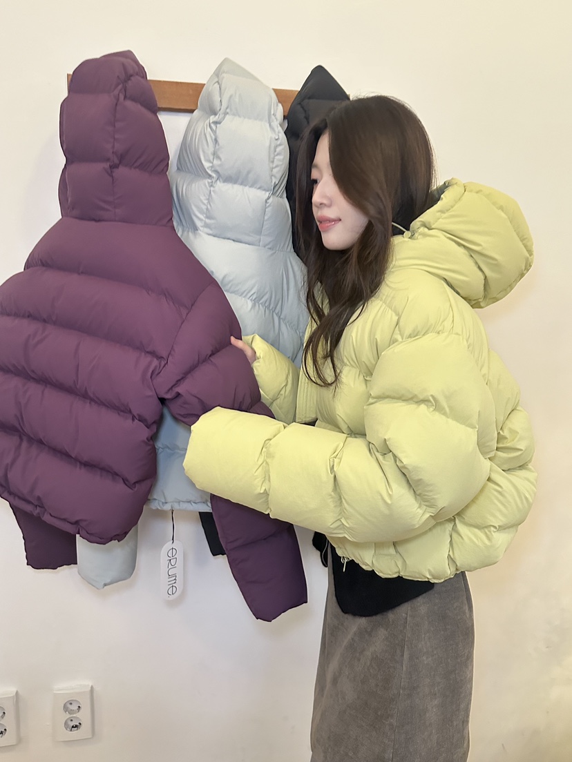 ERUME韓國直郵㊣女裝新品推薦人氣職業真品25秋冬時尚短款棉服ERUME短款棉服