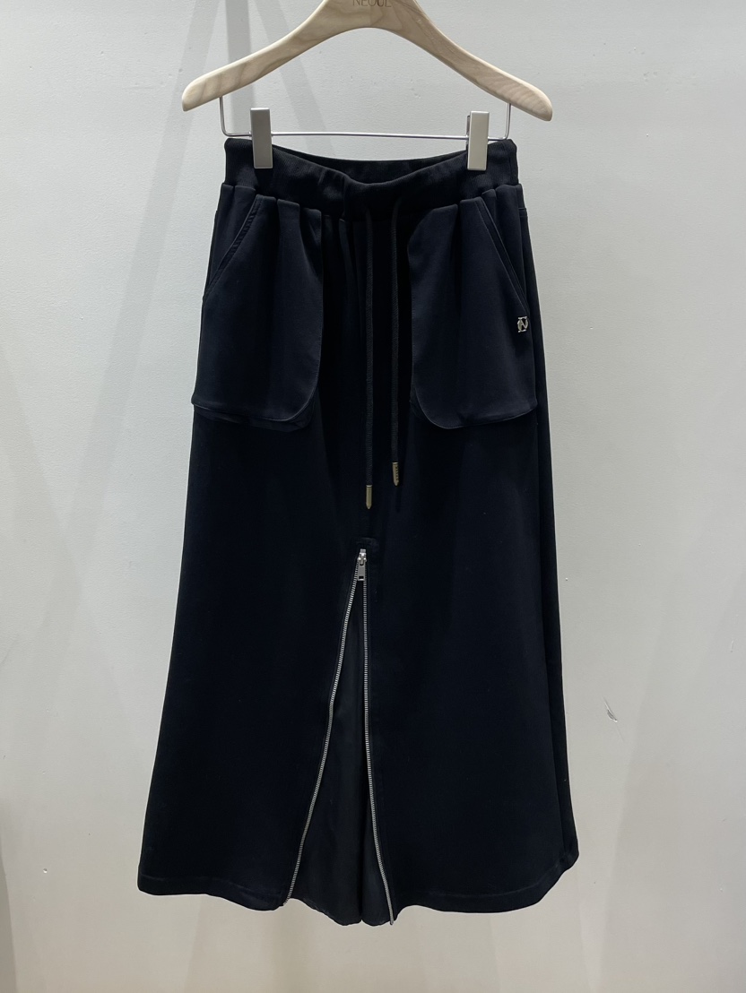 NEOUL韓國代購㊣女士新品推薦職業人氣時尚熱賣長裙拉鏈長款NEOUL/ahin雙領標簽長裙圖色2