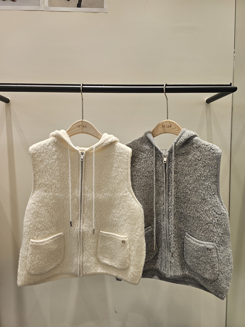 NEOUL東大門㊣代購女士新品人氣真品熱賣推薦25秋冬馬甲羊毛NEOUL/ahin雙領標簽馬甲