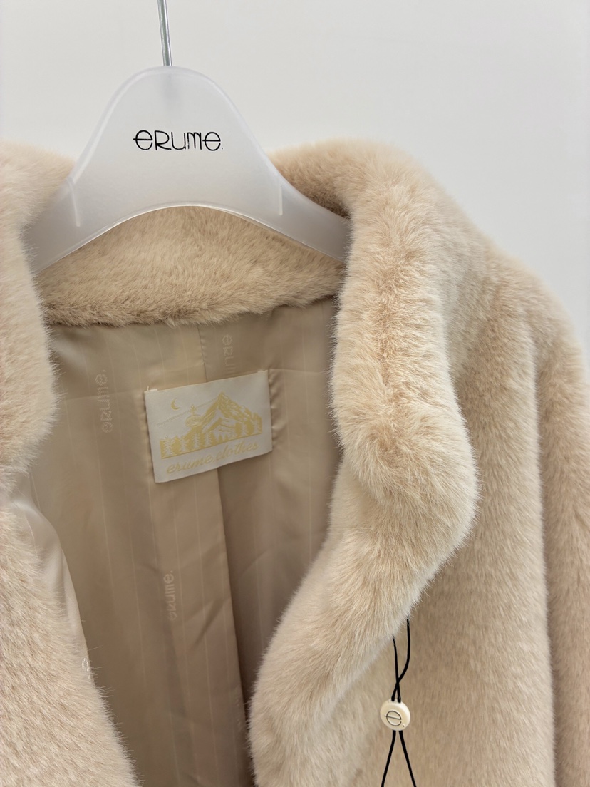 ERUME東大門㊣代購女裝新品真品休閑人氣時尚熱賣中長款大衣ERUME中長款大衣