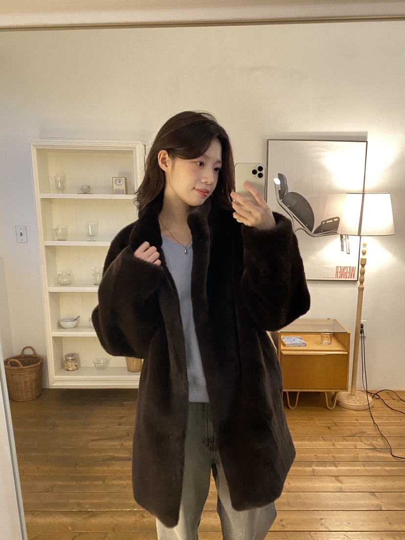 ERUME東大門㊣代購女裝新品真品休閑人氣時尚熱賣中長款大衣ERUME中長款大衣