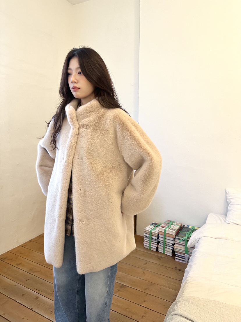 ERUME東大門㊣代購女裝新品真品休閑人氣時尚熱賣中長款大衣ERUME中長款大衣