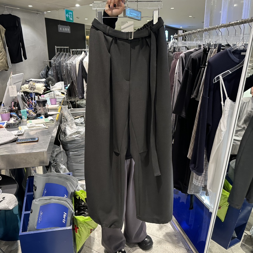 HERTZ-P東大門㊣代購女士新品職業25秋冬真品休閑褲含腰帶HERTZ-P休閑褲