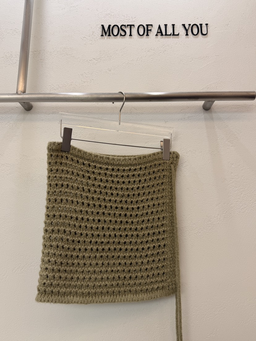 MOST OF ALL U韓國直郵㊣女裝新品25秋冬熱賣職業短裙鏤空MOST OF ALL U短裙