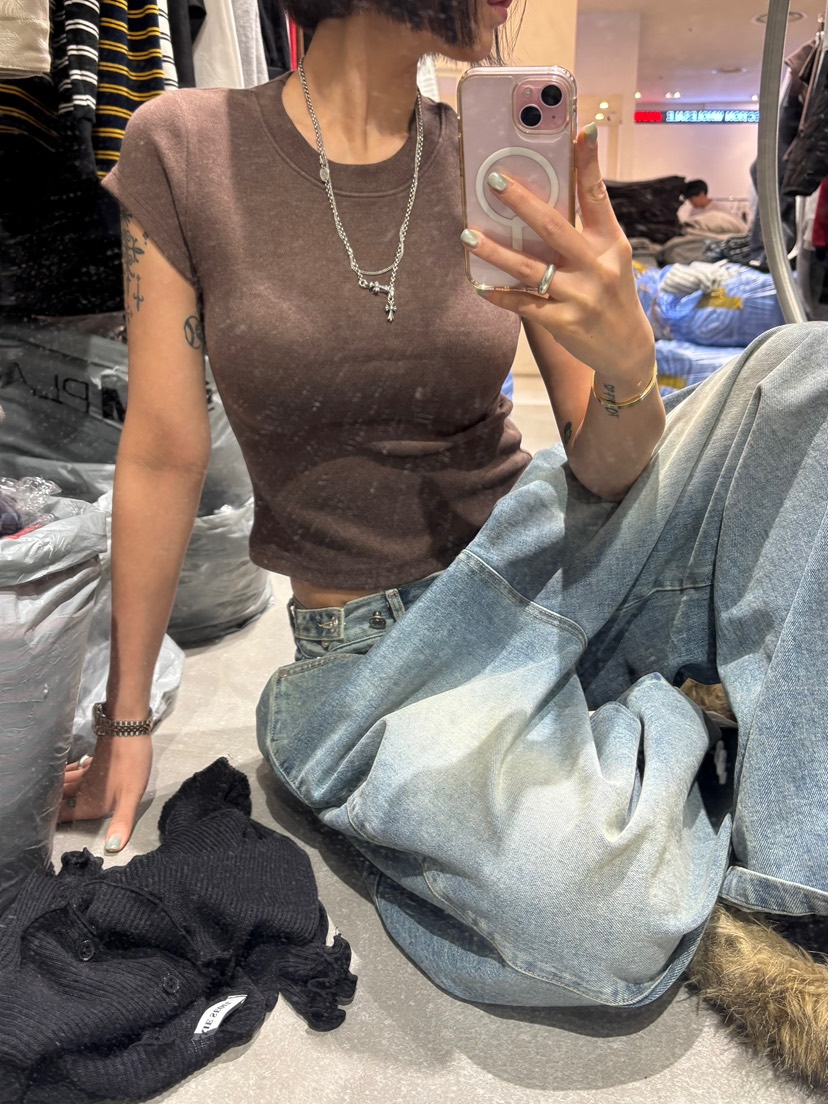 OKIE東大門㊣代購女士新品真品休閑推薦熱賣職業人氣T恤羊毛帽OKIET恤