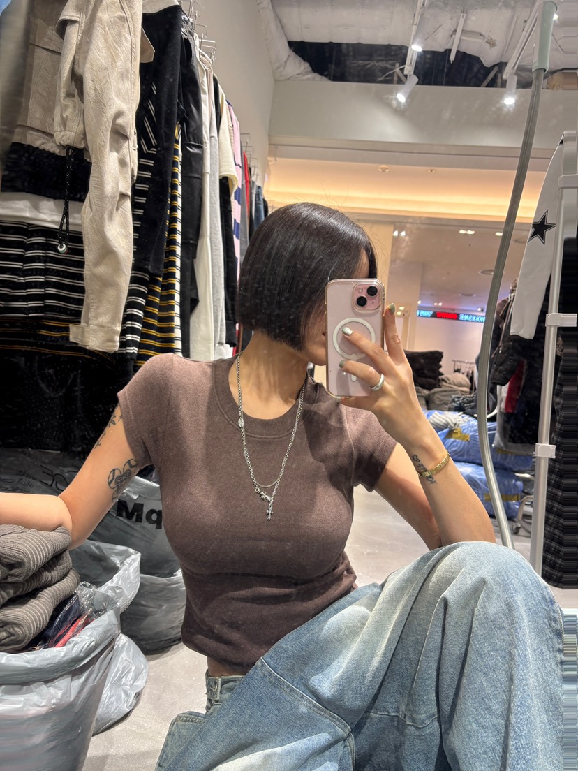 OKIE東大門㊣代購女士新品真品休閑推薦熱賣職業人氣T恤羊毛帽OKIET恤