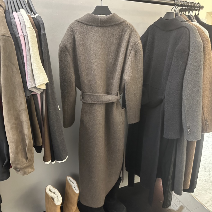 PROJECT WAVE-P東大門㊣代購女士新款真品中長款大衣含腰帶PROJECT WAVE中長款大衣