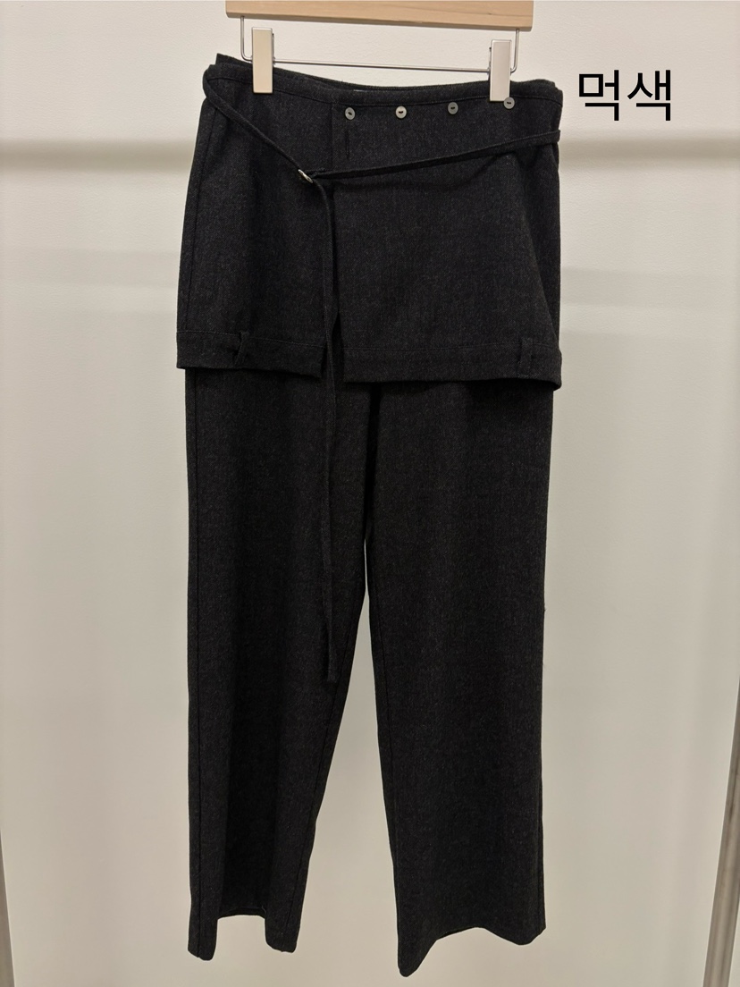 KONI東大門㊣實拍女士新品時尚推薦休閑熱賣職業裙褲含腰帶KONI裙褲圖色2墨色