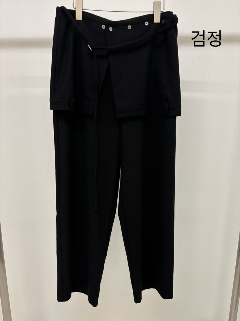 KONI東大門㊣實拍女士新品時尚推薦休閑熱賣職業裙褲含腰帶KONI裙褲圖色3黑色
