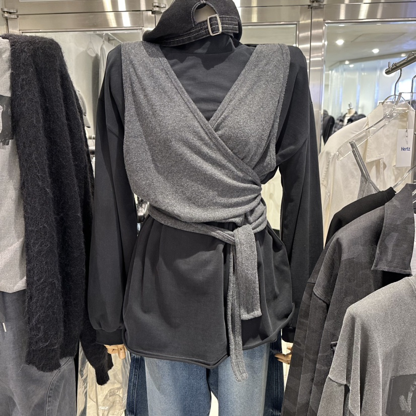 HERTZ-P東大門㊣直郵女裝新品真品熱賣推薦長袖T恤假兩件雙層HERTZ-P長袖T恤圖色3