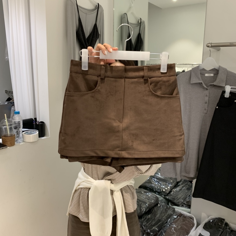 AUBE東大門㊣代購女裝新款推薦時尚人氣熱賣職業25秋冬裙褲麂皮AUBE裙褲圖色2