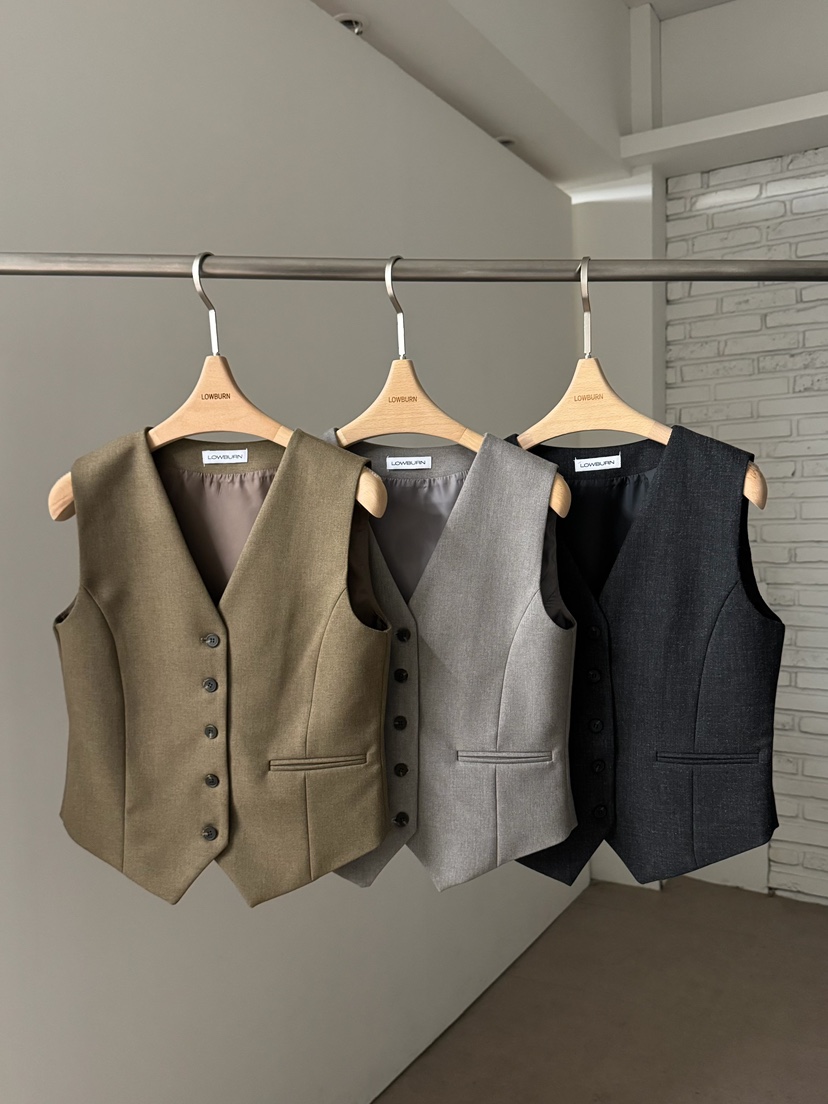 LOWBURN東大門㊣直郵女裝新款人氣職業25秋冬休閑熱賣真品馬甲LOWBURN馬甲