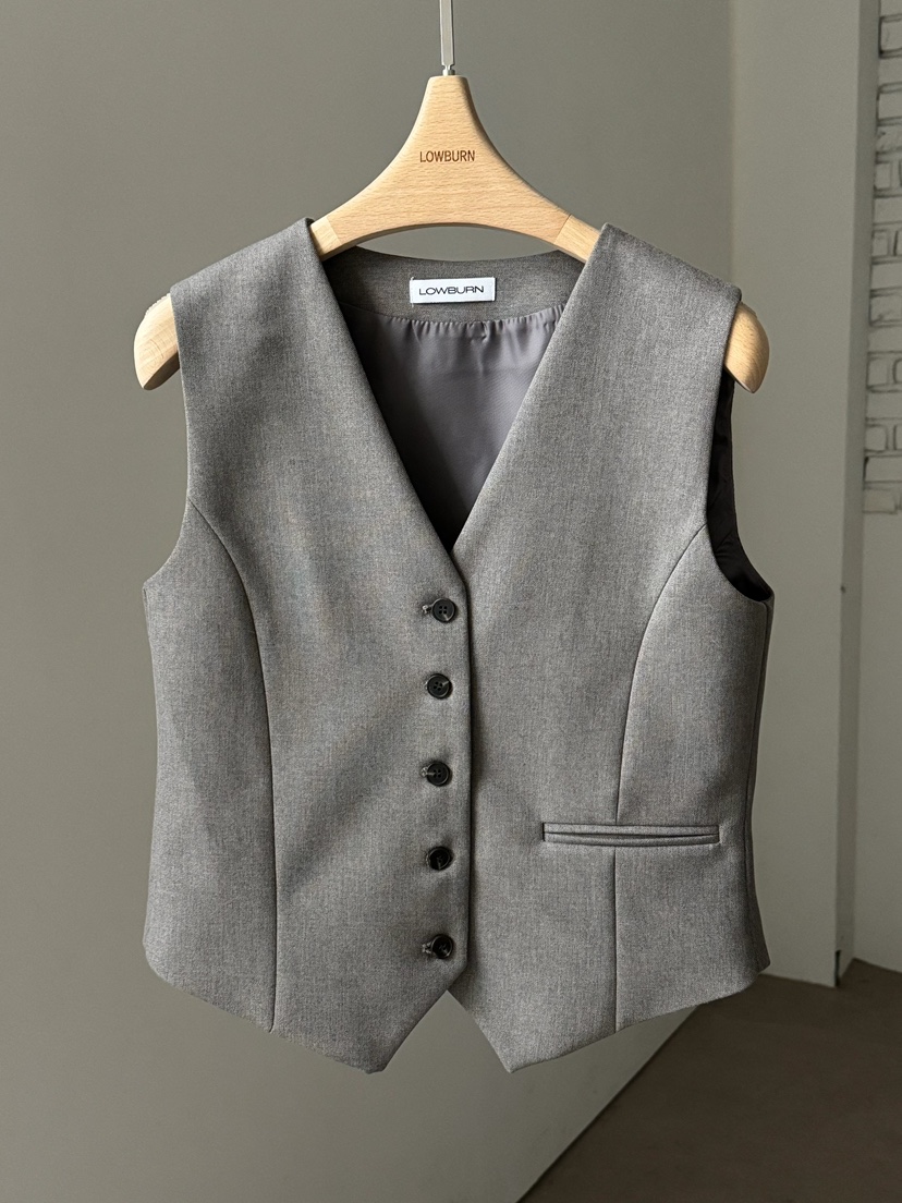 LOWBURN東大門㊣直郵女裝新款人氣職業25秋冬休閑熱賣真品馬甲LOWBURN馬甲