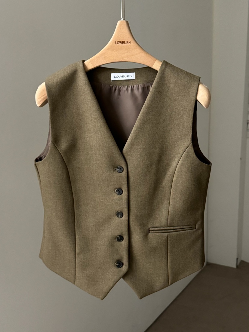 LOWBURN東大門㊣直郵女裝新款人氣職業25秋冬休閑熱賣真品馬甲LOWBURN馬甲圖色2