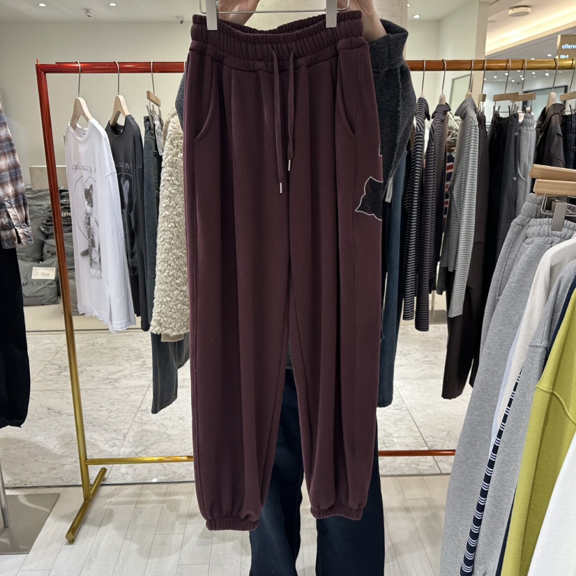 GRAYMELLOW東大門㊣直郵女裝新款推薦休閑熱賣真品休閑褲加絨GRAYMELLOW休閑褲圖色2