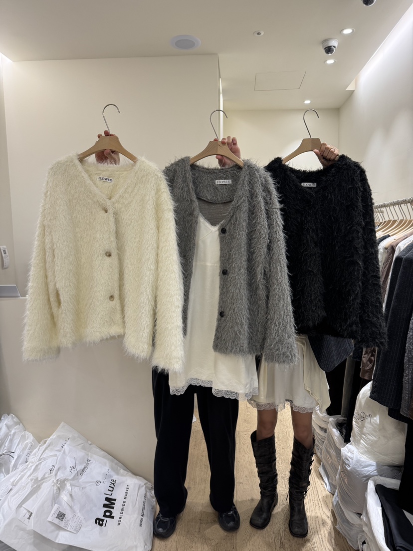 FLOWER-L東大門㊣實拍女裝新品推薦時尚職業人氣針織衫開衫FLOWER-L針織衫