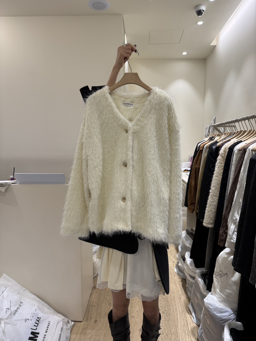 FLOWER-L東大門㊣實拍女裝新品推薦時尚職業人氣針織衫開衫FLOWER-L針織衫