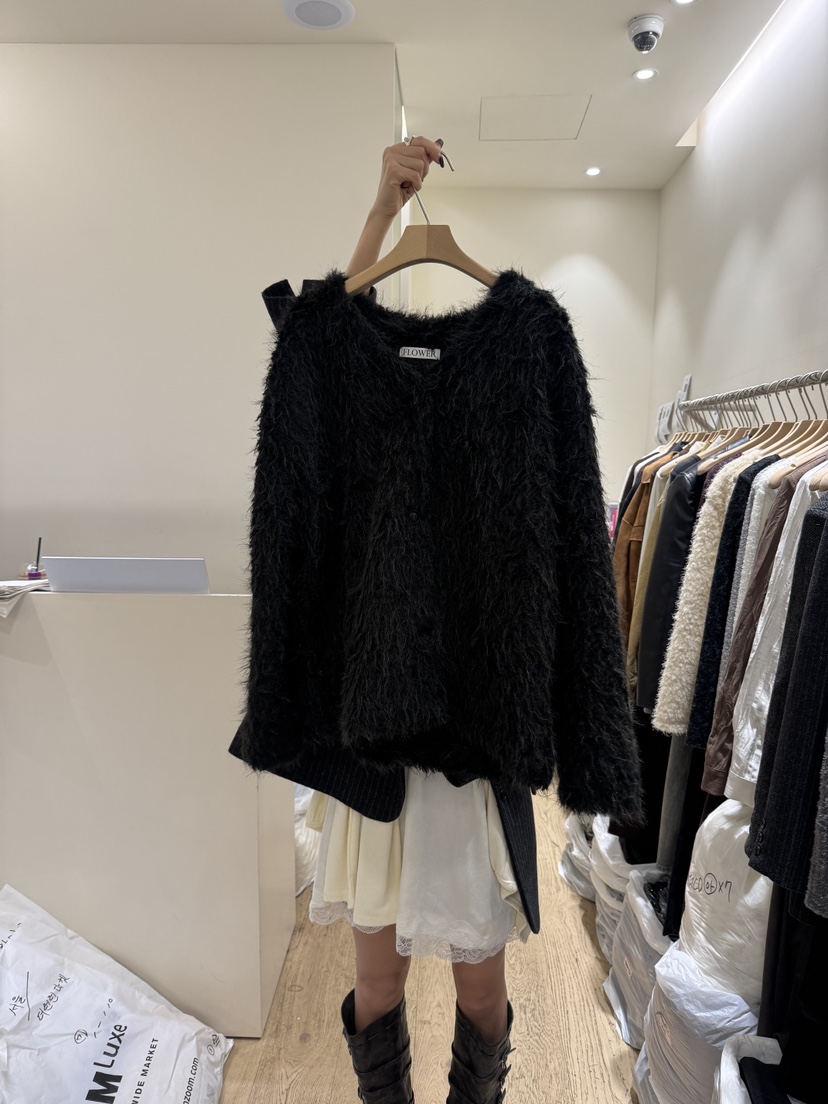 FLOWER-L東大門㊣實拍女裝新品推薦時尚職業人氣針織衫開衫FLOWER-L針織衫圖色3