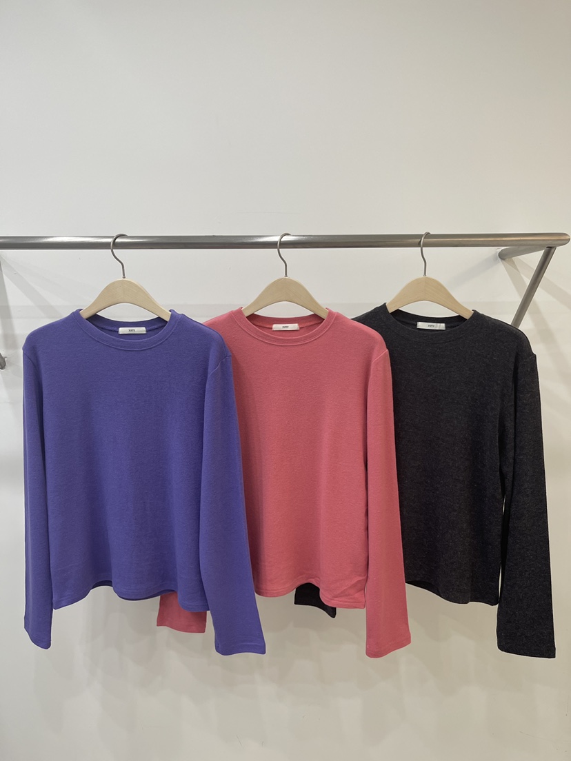 FIFTY韓國代購㊣女士新品職業真品熱賣時尚25秋冬長袖T恤羊毛FIFTY長袖T恤