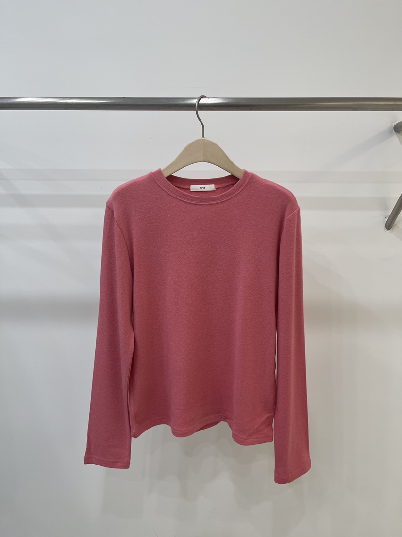FIFTY韓國代購㊣女士新品職業真品熱賣時尚25秋冬長袖T恤羊毛FIFTY長袖T恤圖色2