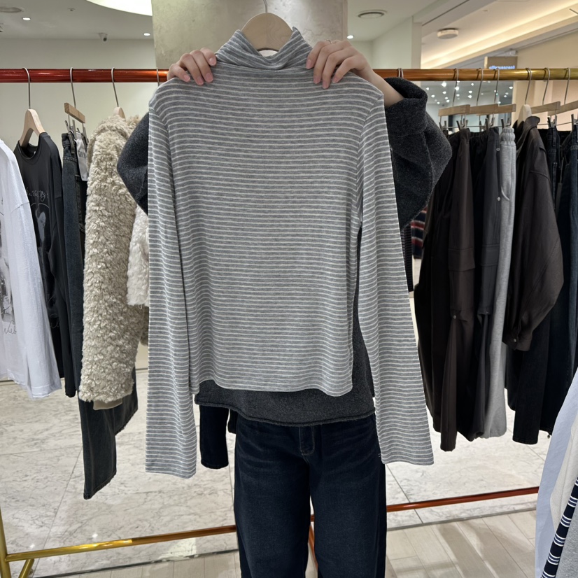 GRAYMELLOW韓國代購㊣女裝新品真品職業25秋冬時尚休閑長袖T恤GRAYMELLOW長袖T恤