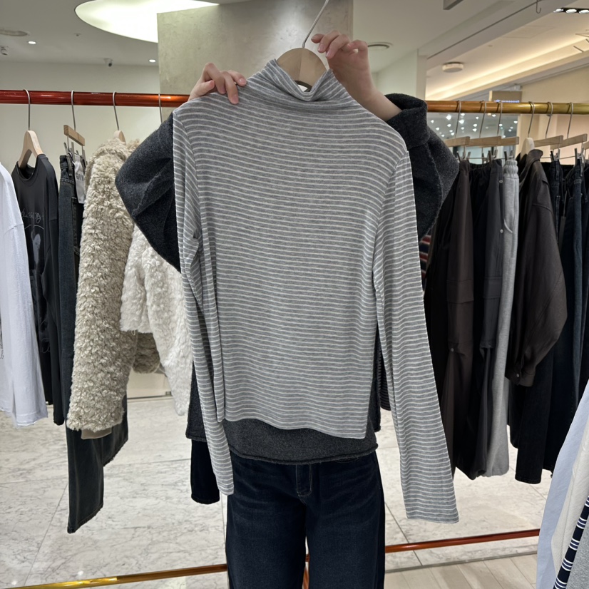 GRAYMELLOW韓國代購㊣女裝新品真品職業25秋冬時尚休閑長袖T恤GRAYMELLOW長袖T恤