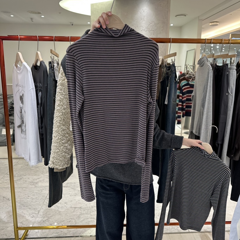 GRAYMELLOW韓國代購㊣女裝新品真品職業25秋冬時尚休閑長袖T恤GRAYMELLOW長袖T恤圖色2