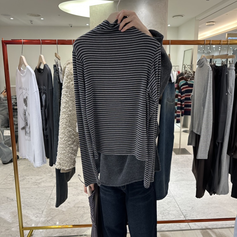 GRAYMELLOW韓國代購㊣女裝新品真品職業25秋冬時尚休閑長袖T恤GRAYMELLOW長袖T恤圖色3