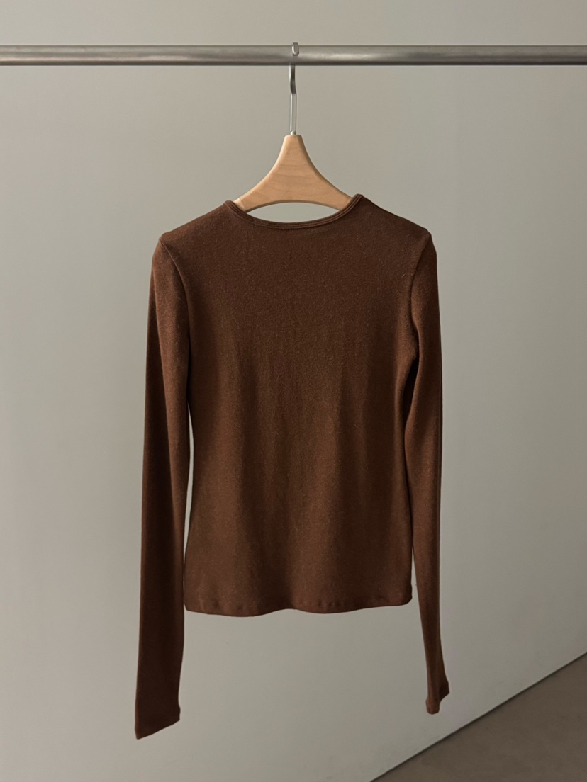 LOWBURN東大門㊣實拍女裝新品推薦職業25秋冬長袖T恤安哥拉LOWBURN長袖T恤