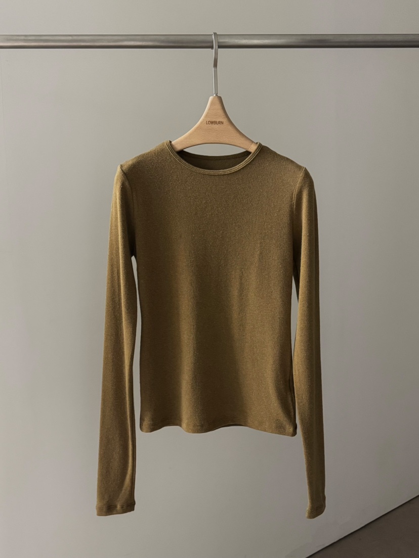 LOWBURN東大門㊣實拍女裝新品推薦職業25秋冬長袖T恤安哥拉LOWBURN長袖T恤圖色2