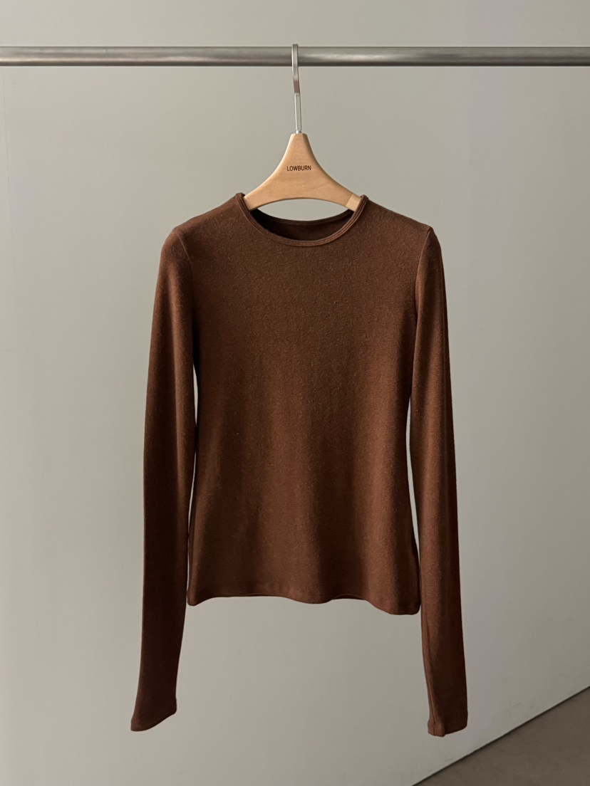 LOWBURN東大門㊣實拍女裝新品推薦職業25秋冬長袖T恤安哥拉LOWBURN長袖T恤圖色3