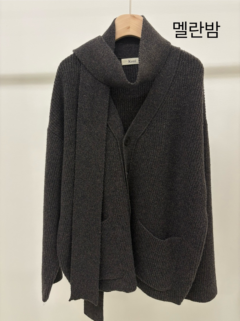 KONI東大門㊣實拍女裝新款真品休閑25秋冬推薦針織衫含圍巾KONI針織衫圖色2棕色