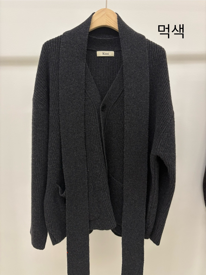 KONI東大門㊣實拍女裝新款真品休閑25秋冬推薦針織衫含圍巾KONI針織衫圖色3墨色