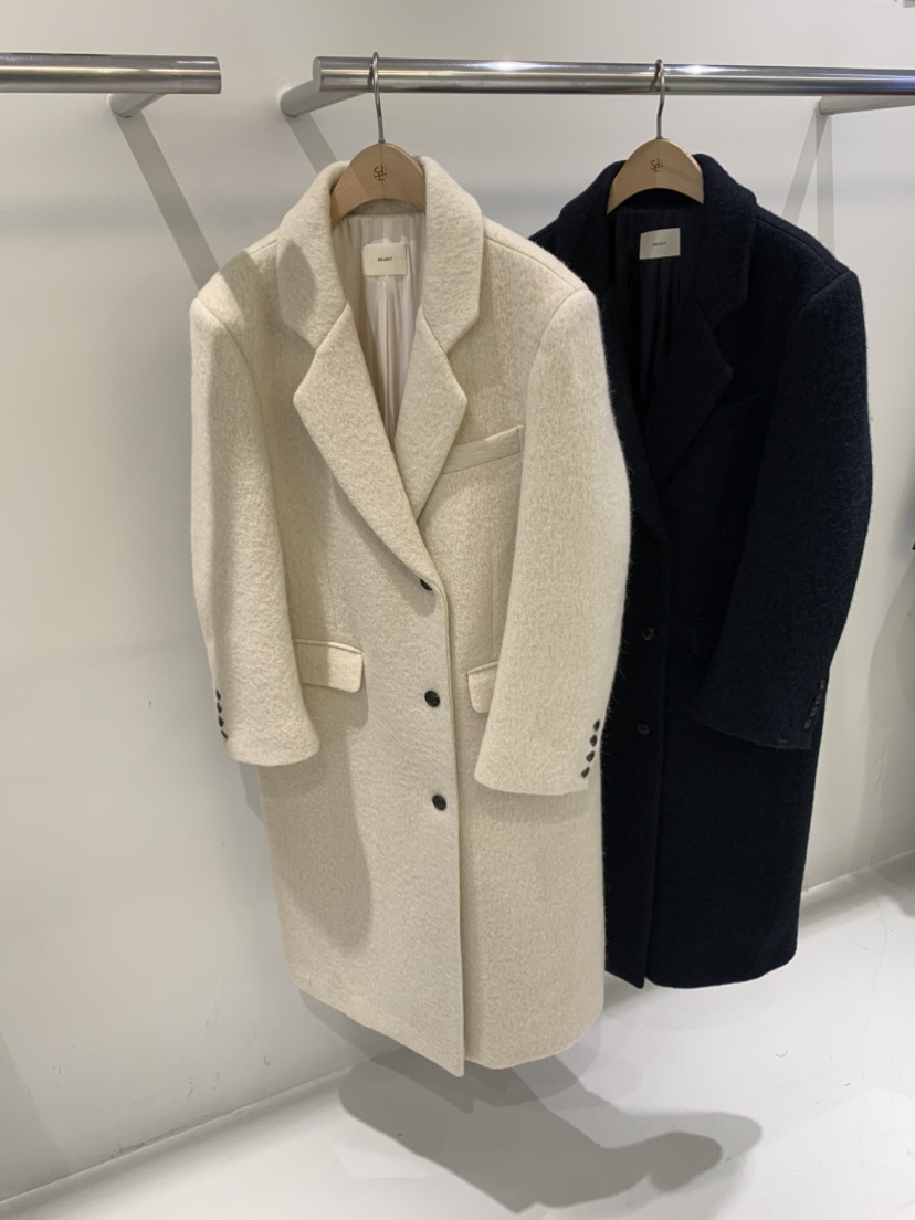 SELECT MARKET韓國直郵㊣女士新品真品時尚職業中長款大衣SELECT MARKET中長款大衣