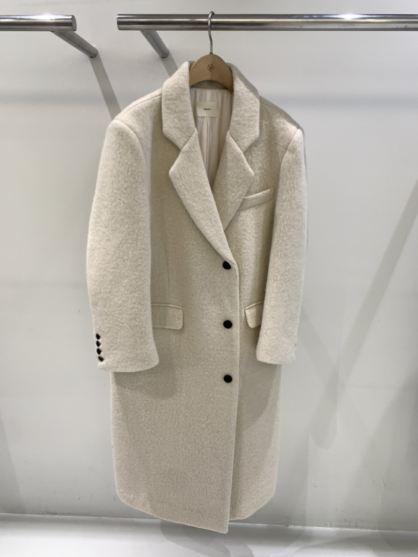 SELECT MARKET韓國直郵㊣女士新品真品時尚職業中長款大衣SELECT MARKET中長款大衣