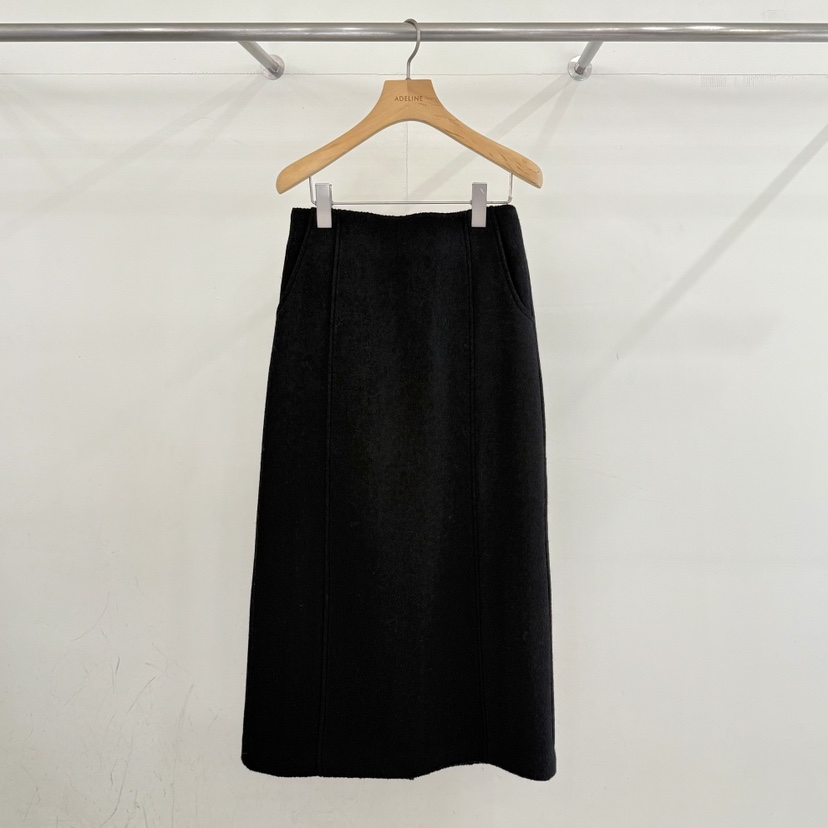 ADELINE韓國代購㊣女士新品25秋冬職業推薦休閑熱賣長裙羊毛ADELINE長裙圖色2