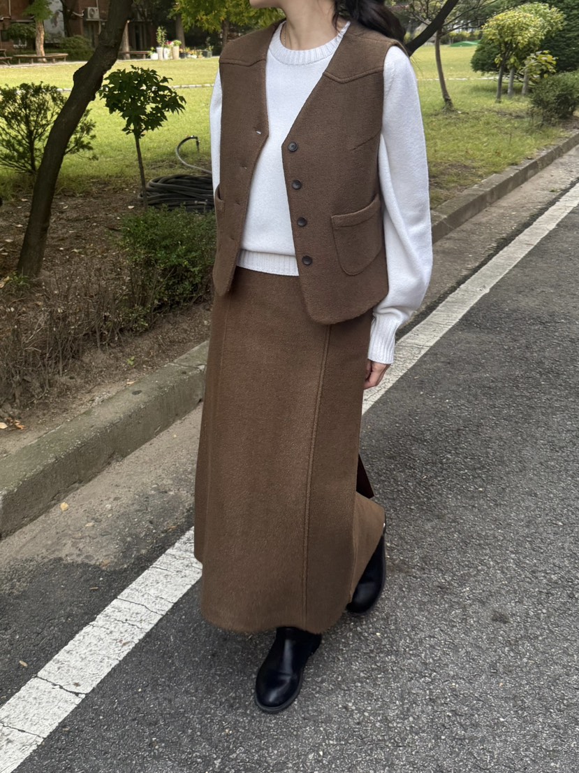 ADELINE東大門㊣實拍女士新款25秋冬休閑時尚真品推薦馬甲羊毛ADELINE馬甲