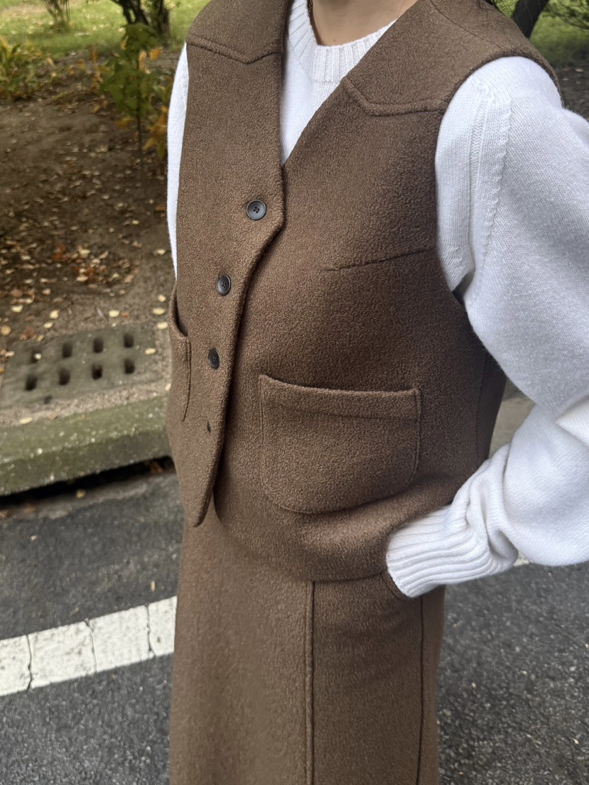 ADELINE東大門㊣實拍女士新款25秋冬休閑時尚真品推薦馬甲羊毛ADELINE馬甲