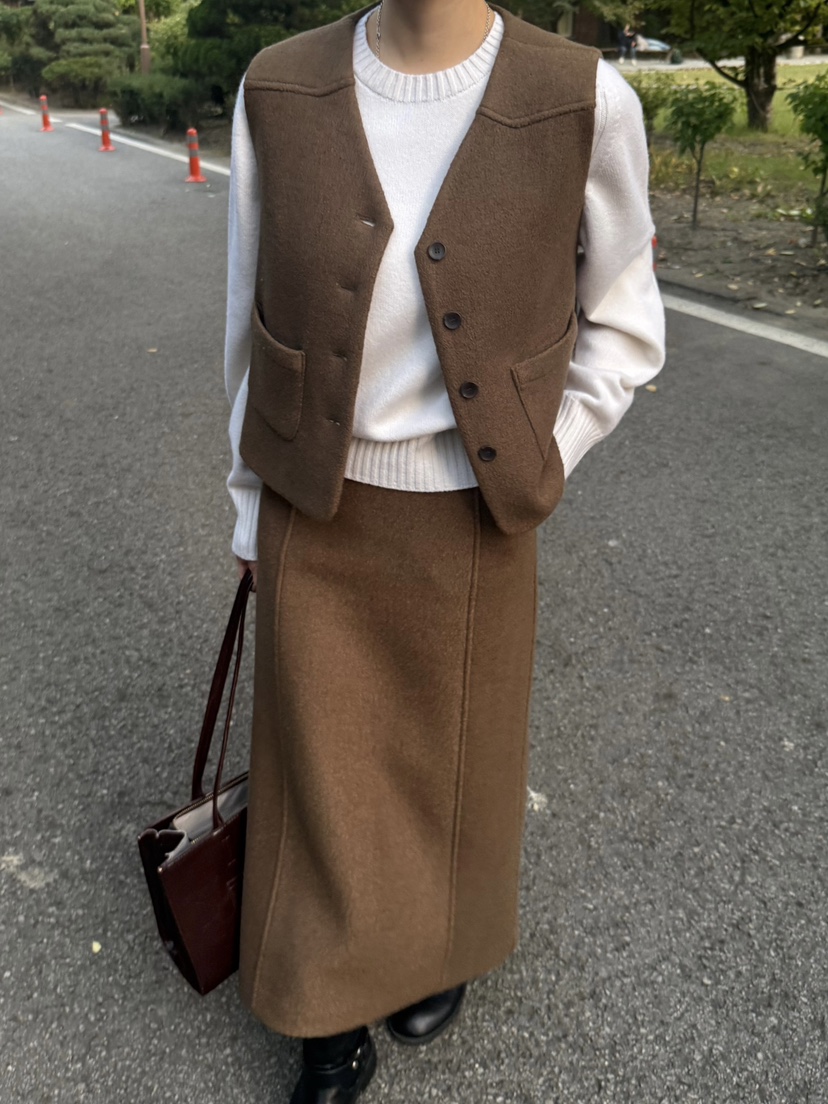 ADELINE東大門㊣實拍女士新款25秋冬休閑時尚真品推薦馬甲羊毛ADELINE馬甲