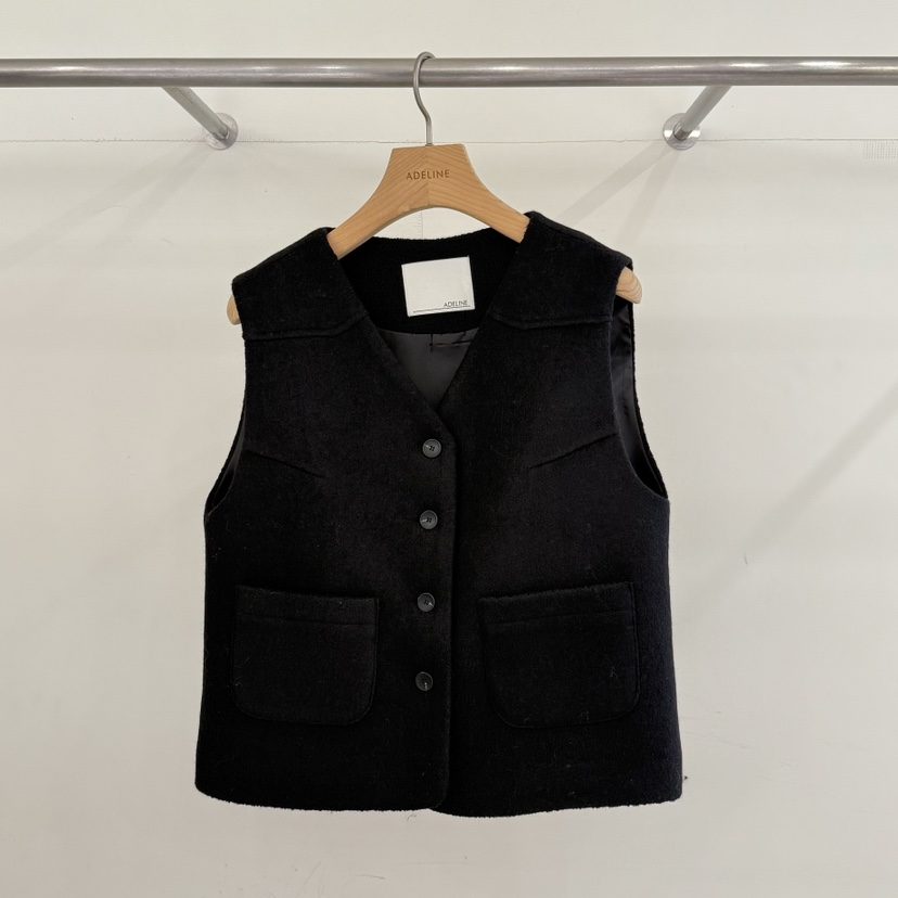 ADELINE東大門㊣實拍女士新款25秋冬休閑時尚真品推薦馬甲羊毛ADELINE馬甲圖色2