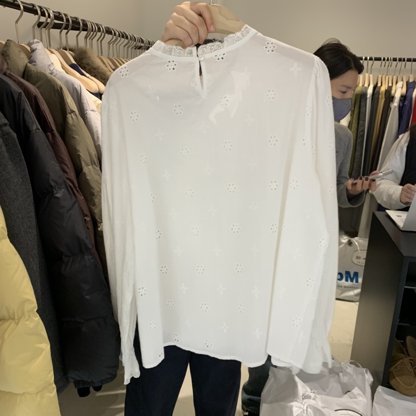 PLATE東大門㊣直郵女士新品真品熱賣職業時尚25秋冬襯衫蕾絲衫PLATE襯衫/蕾絲衫