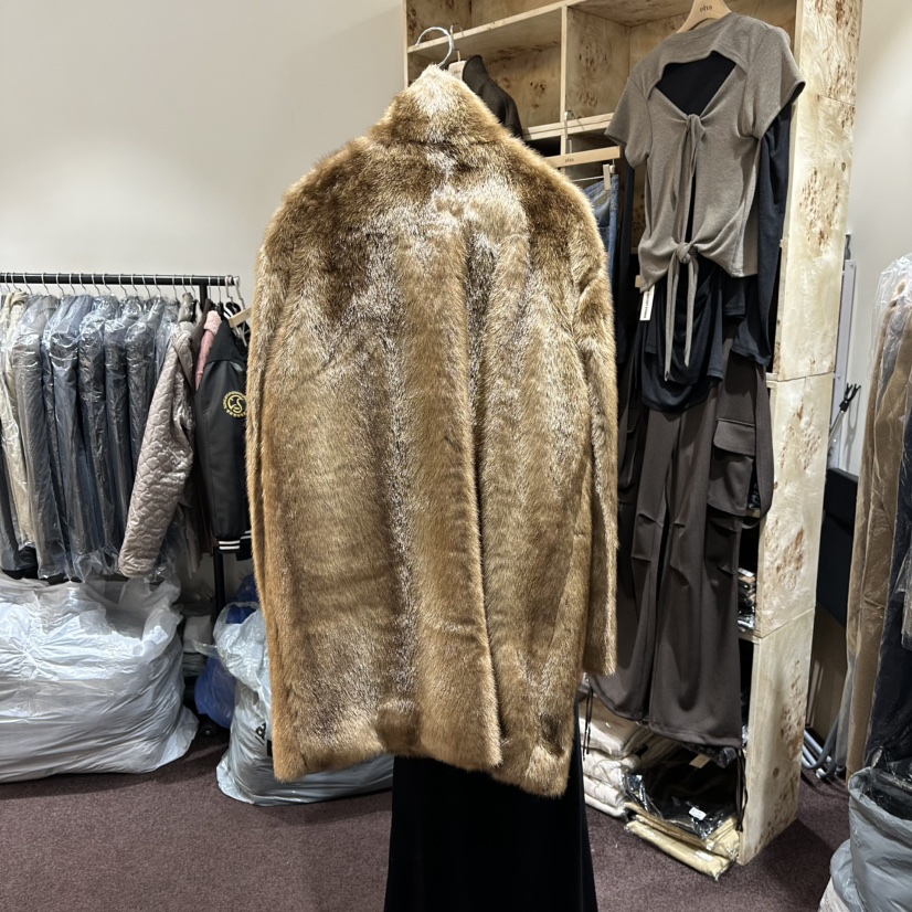 PITA東大門㊣直郵女士新款休閑25秋冬時尚推薦中長款大衣貂皮THE VERLIN/piTa中長款大衣