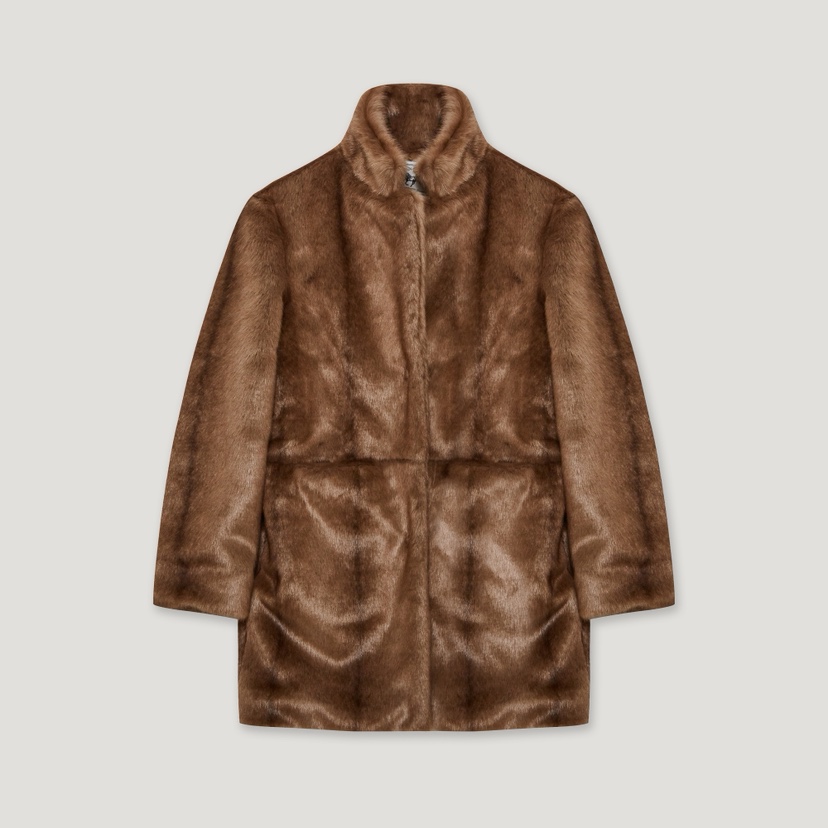 PITA東大門㊣直郵女士新款休閑25秋冬時尚推薦中長款大衣貂皮THE VERLIN/piTa中長款大衣